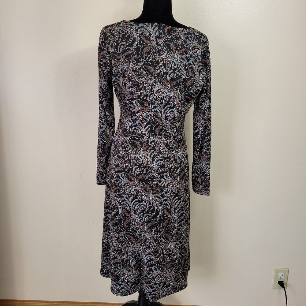 Talbots petite Large dress black multy color - Picture 4 of 8